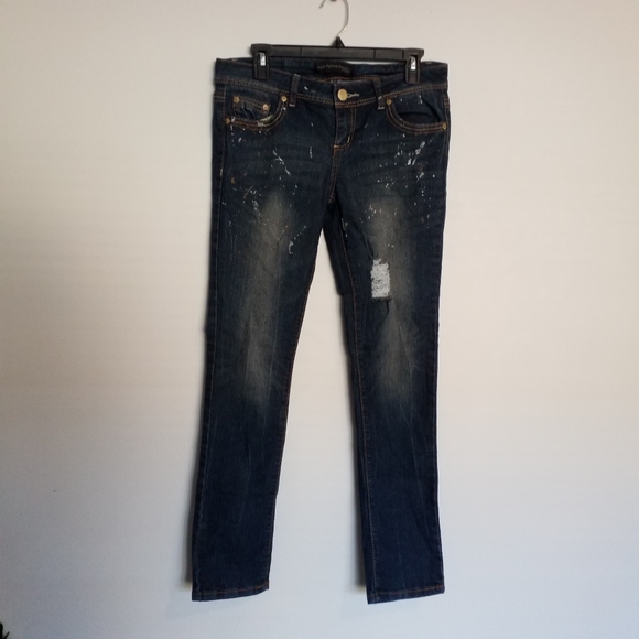 Rue21 Twenty One Black Jean's, Size 5/6, Distressed - Picture 1 of 5